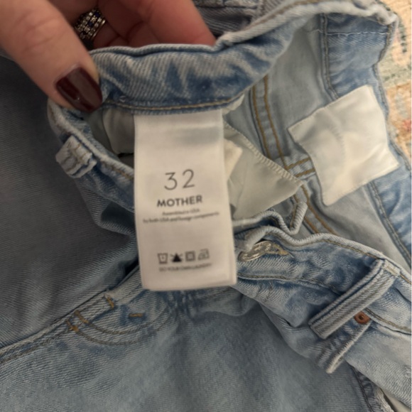 MOTHER Light Blue Straight Leg Jeans - Picture 3 of 5